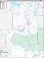 Le Flore, Ok Carrier Route Wall Map